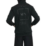 Schwarzer RVCA Swift Box Reißverschluss Hoodie