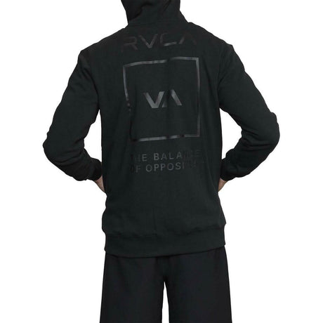 Schwarzer RVCA Swift Box Reißverschluss Hoodie