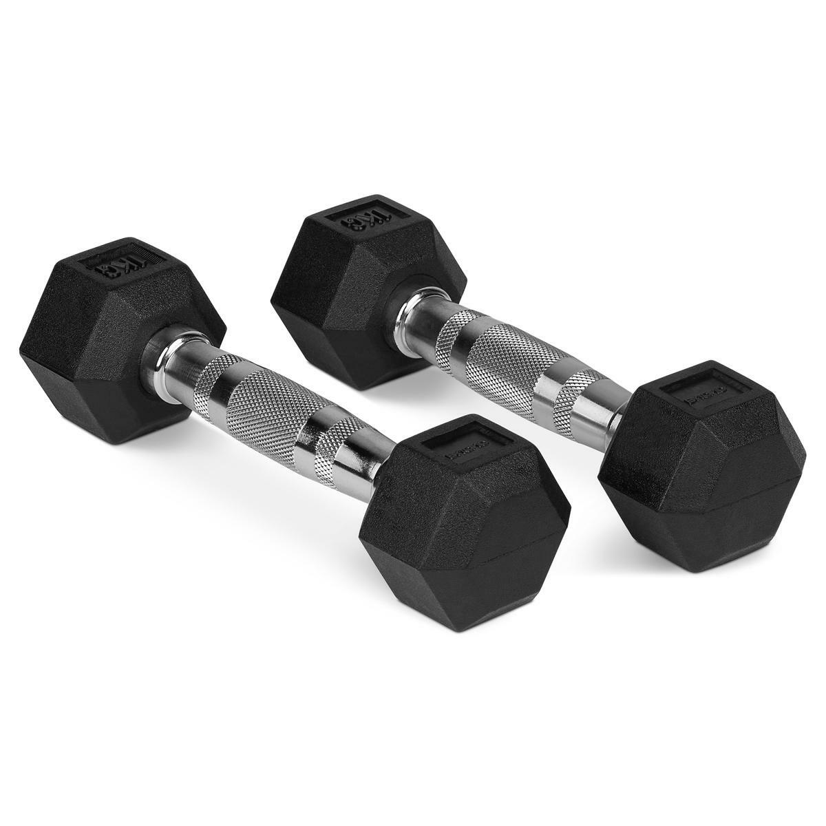 Bytomic Gummi 1 kg Hexagon Dumbbell Set Schwarz