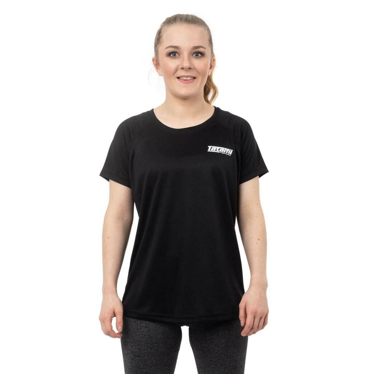 Schwarzer Tatami-Kampfweise Damen Dry Fit T-Shirt