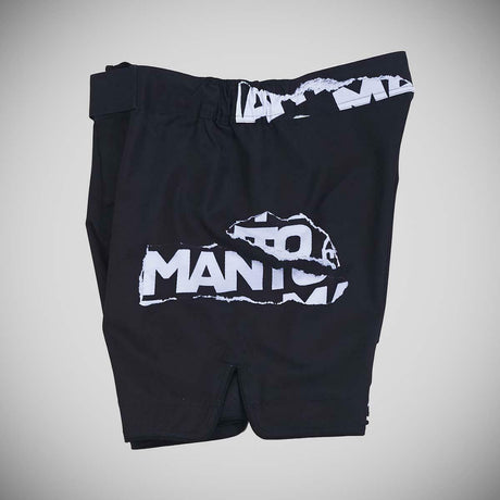 मंटो फटे फाइट शॉर्ट्स ब्लैक