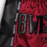 8 våpen rød daggry karbon muay thai shorts