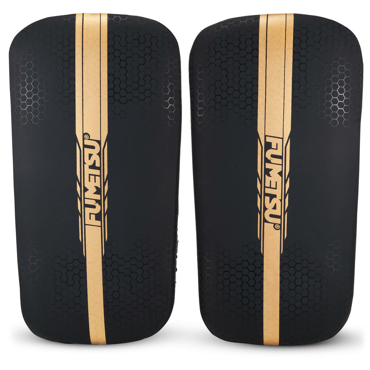 Black/Gold Fumetsu Alpha Pro Thai Pads   