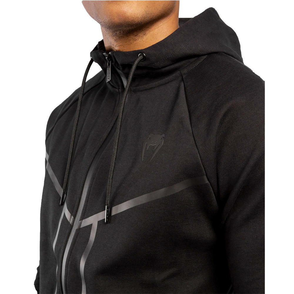 Siyah/Siyah Venum Lazer x Bağlantı Zipli Hoodie