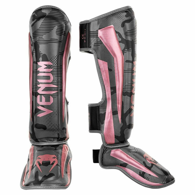 Venum Elite Shin Guards Black/Pink
