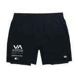 Black RVCA Yogger Combination Training Shorts