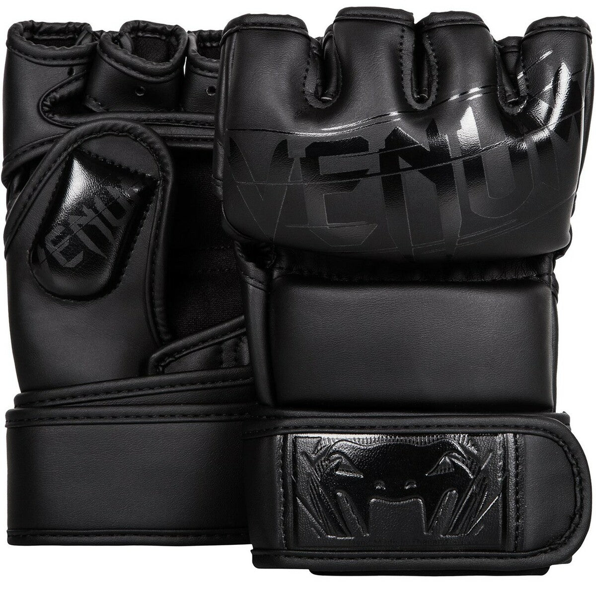 Venum Undisputed 2.0 Leather MMA Fight Gloves Black/Black