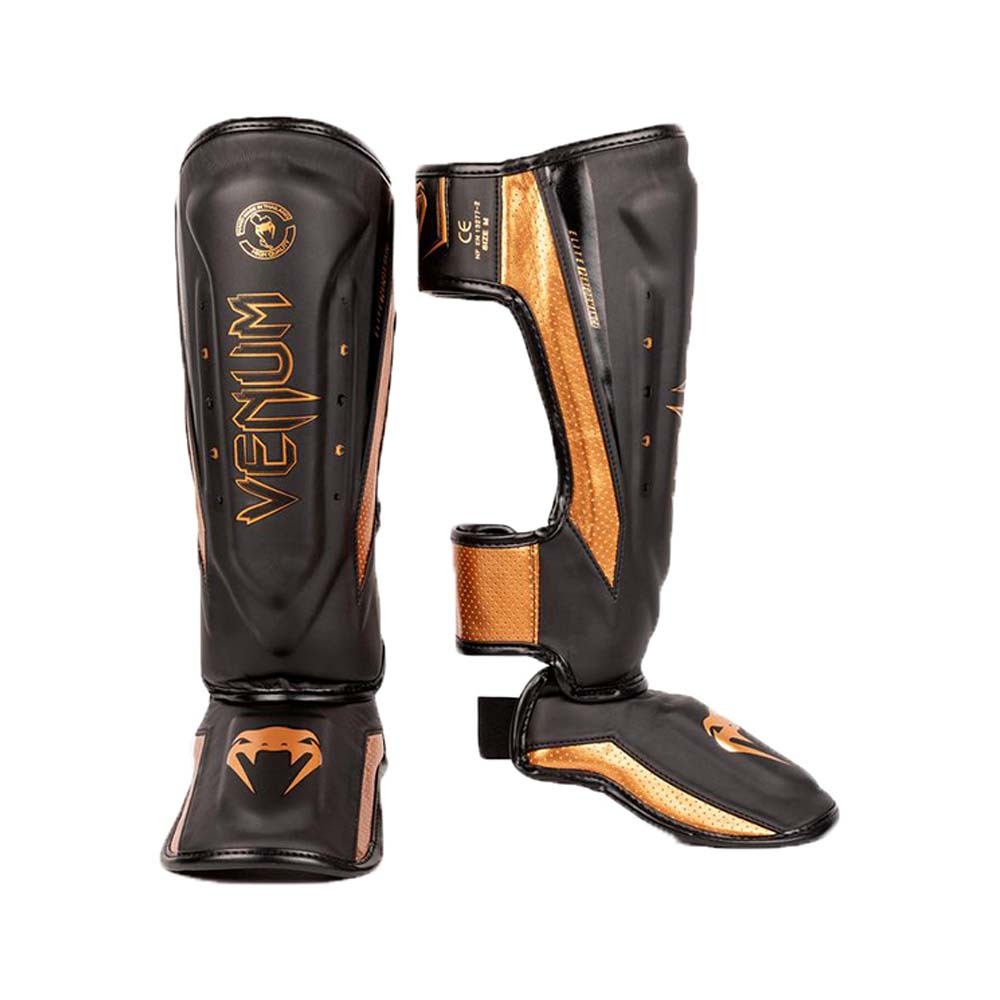 Venum Elite Evo Schinguards Siyah