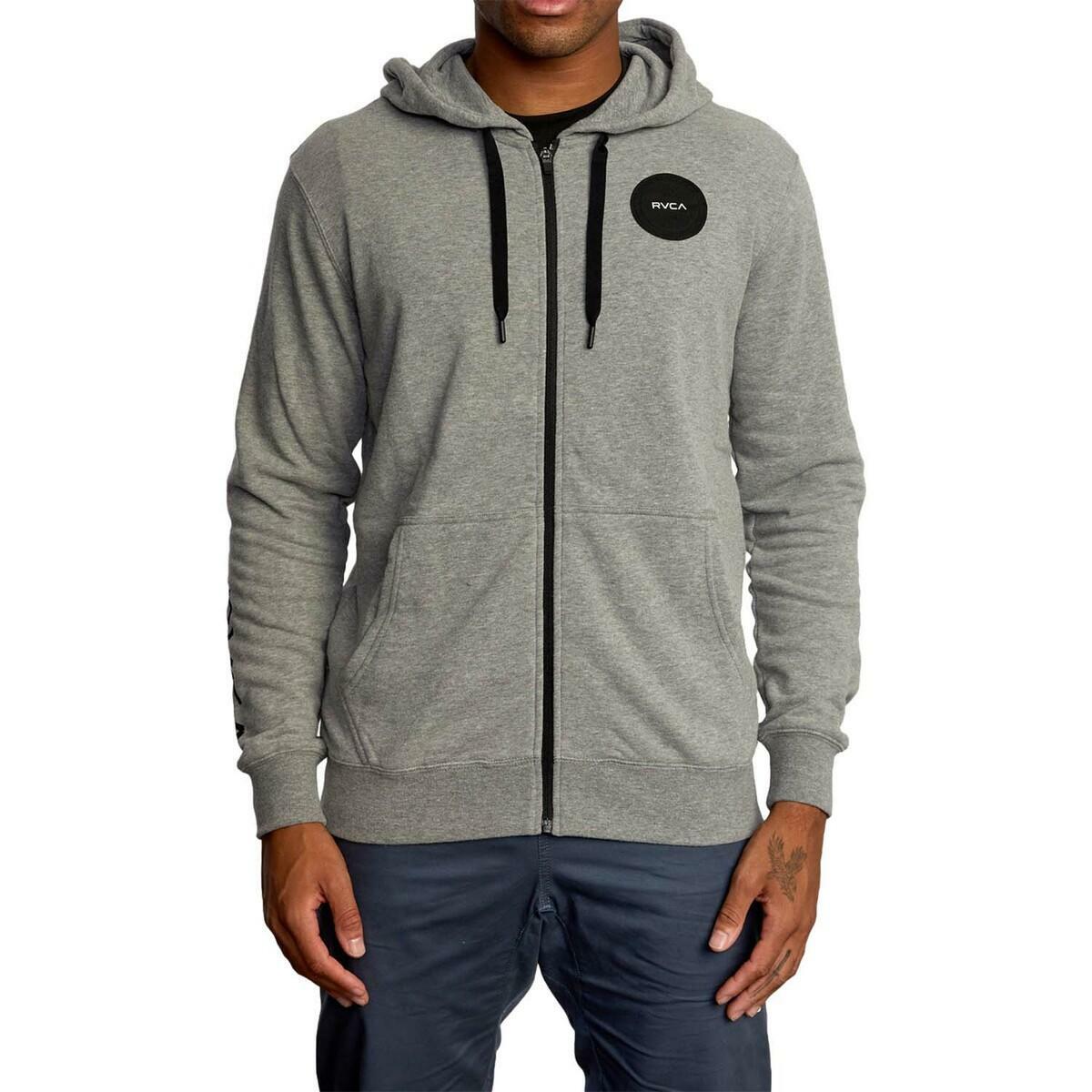 Graues RVCA Swift Reißverschluss Hoodie