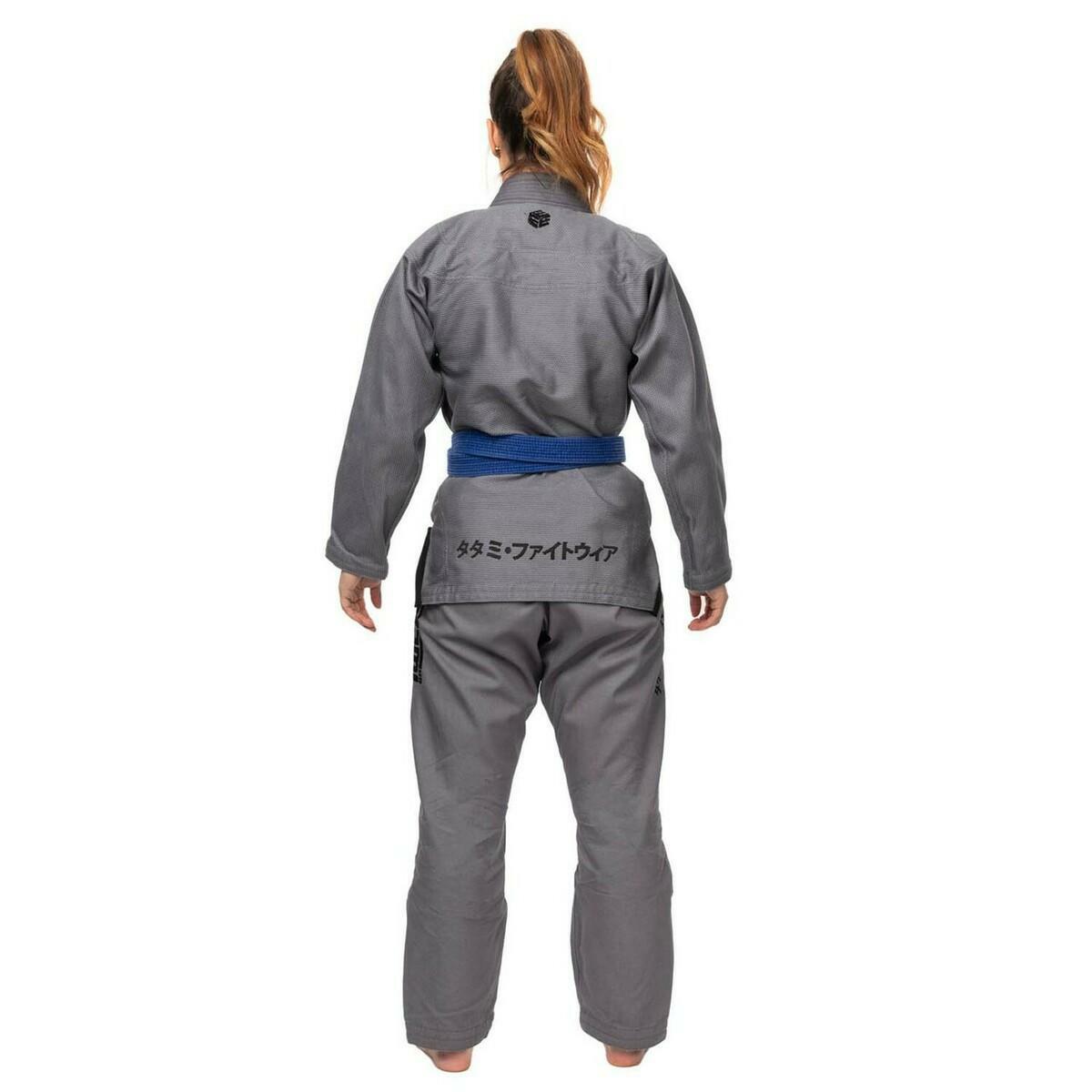 Grey/Black Tatami Fightwear Estilo Black Label Ladies BJJ Gi   