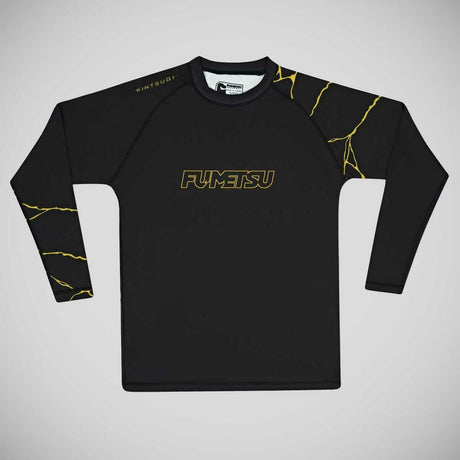 Black/Gold Fumetsu Kintsugi Long Sleeve Rash Guard   