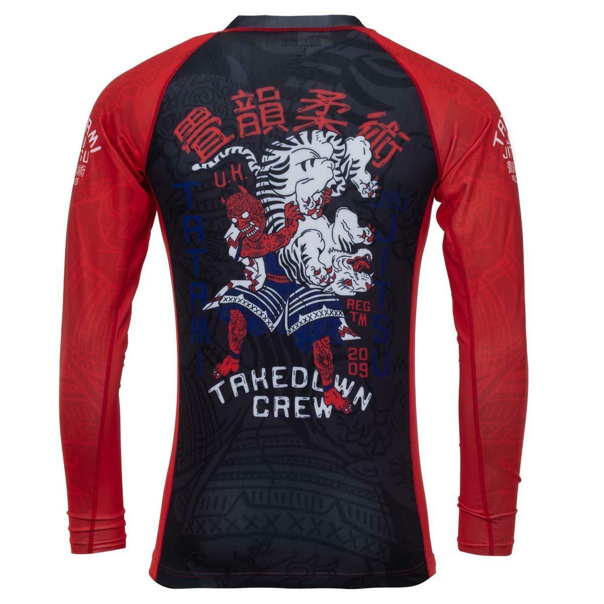 Black Tatami Takedown Tiger Eco Tech Recycled Rash Guard   