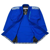 Grau auf Blue Tatami Fightwear Estilo Black Label Mens Bjj Gi