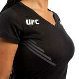Schwarz/Weiß Venum UFC Replica Frauen-T-Shirt
