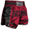 8 våpen rød daggry karbon muay thai shorts