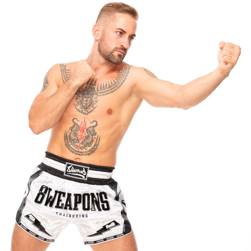 8 Weapons Snow Night Carbon Muay Thai Shorts
