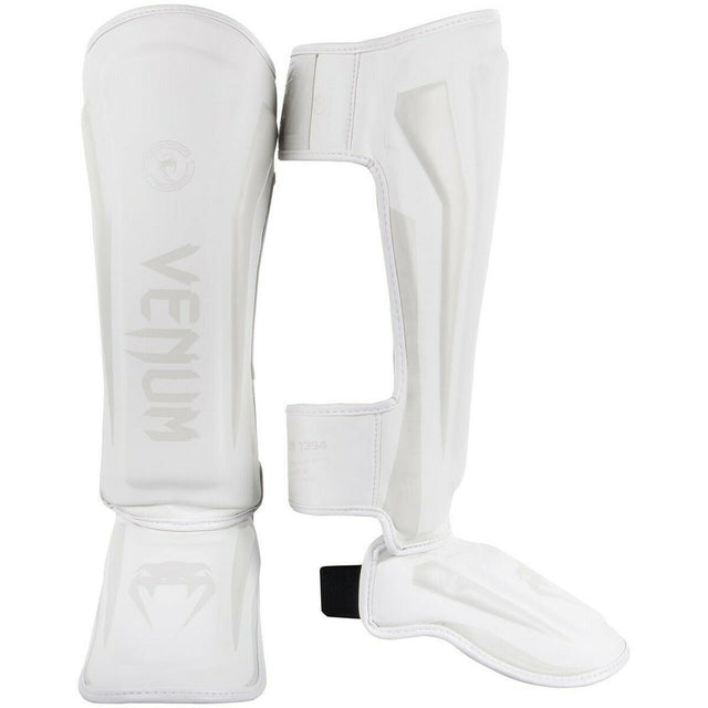 Venum Elite Shin Guards White/White