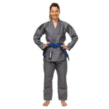 Tatami Fightwear Estilo Black Label Ladies Bjj Gi Gray/Schwarz