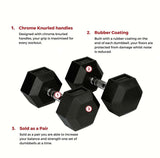 Bytomic Gummi 16 kg Hexagon Dumbbell Set Schwarz
