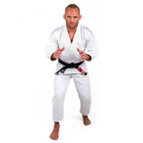 Weiß auf weißer Tatami Fightwear Estilo Black Label Mens Bjj Gi