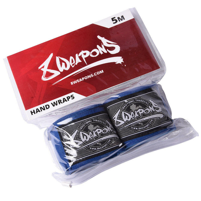 8 Weapons 5m Hand Wraps Blue