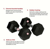 Bytomic Gummi 18 kg Hexagon Dumbbell Set Schwarz