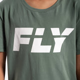 Fly Kids Big Logo Tee Green