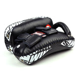 Twins Special KPL10 Curved Leather Thai Kick Pads Black
