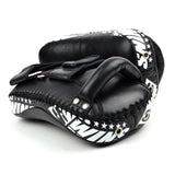Twins Special KPL10 Curved Leather Thai Kick Pads Black