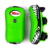 Twins Special KPL10 Curved Leather Thai Kick Pads Green-Black