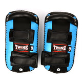 Twins Special KPL10 Curved Leather Thai Kick Pads Light Blue-Black
