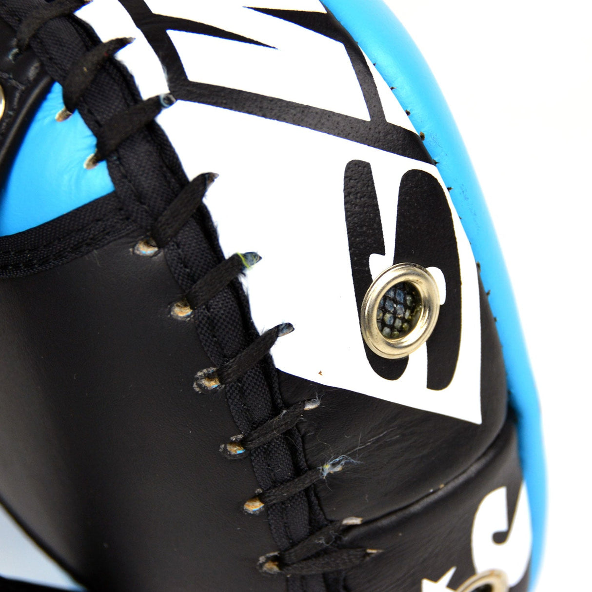 Twins Special KPL10 Curved Leather Thai Kick Pads Light Blue-Black