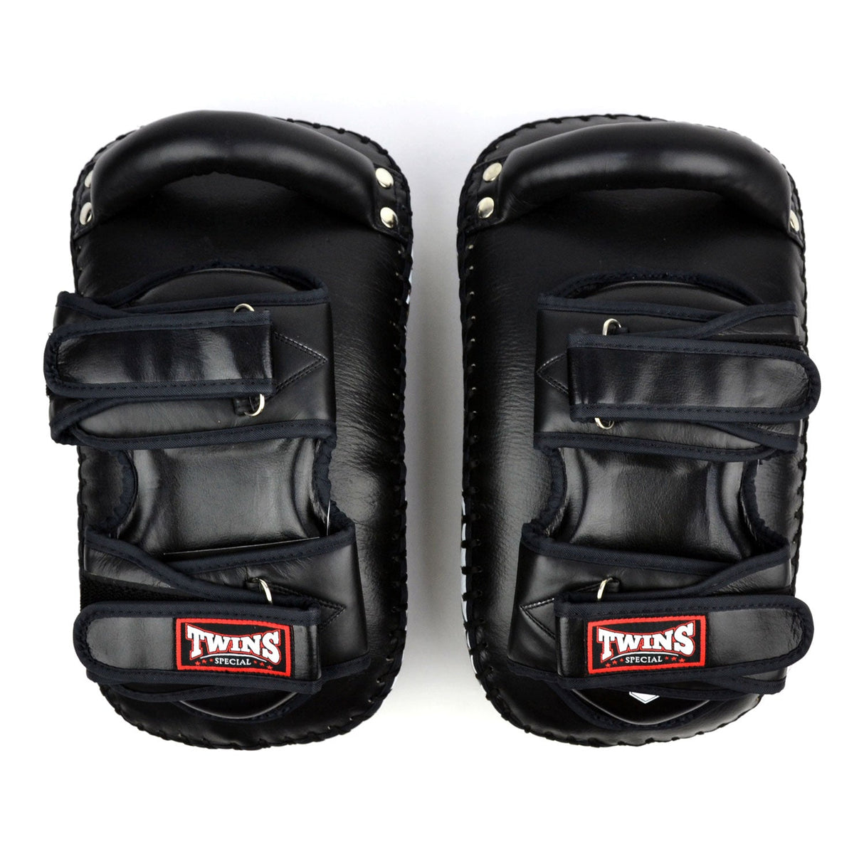 Twins Special KPL12 Deluxe Curved Leather Kick Pads Black