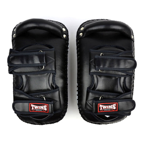 Twins Special KPL12 Deluxe Curved Leather Kick Pads Black