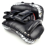 Twins Special KPL12 Deluxe Curved Leather Kick Pads Black