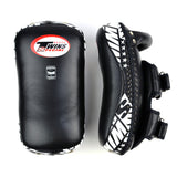 Twins Special KPL12 Deluxe Curved Leather Kick Pads Black