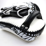 Twins Special KPL12 Deluxe Curved Leather Kick Pads White-Black