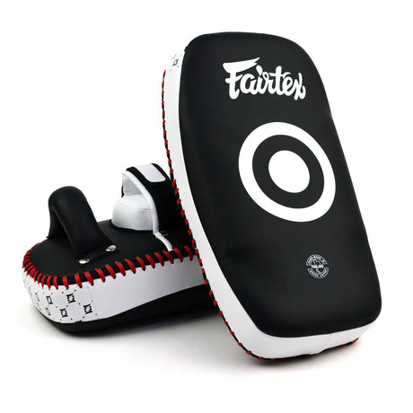 Fairtex KPLC5 Microfibre Thai Kick Pads Black/White