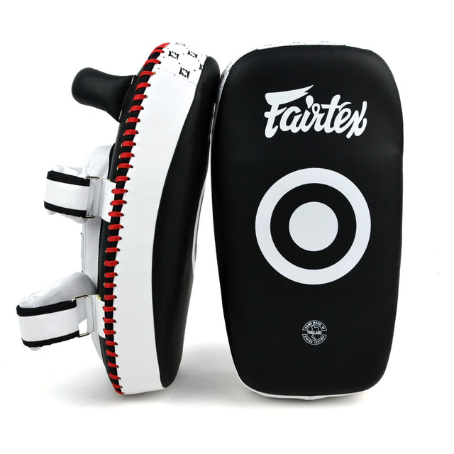 Fairtex KPLC5 Microfibre Thai Kick Pads Black/White
