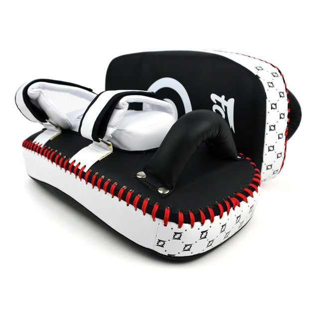 Fairtex KPLC5 Microfibre Thai Kick Pads Black/White
