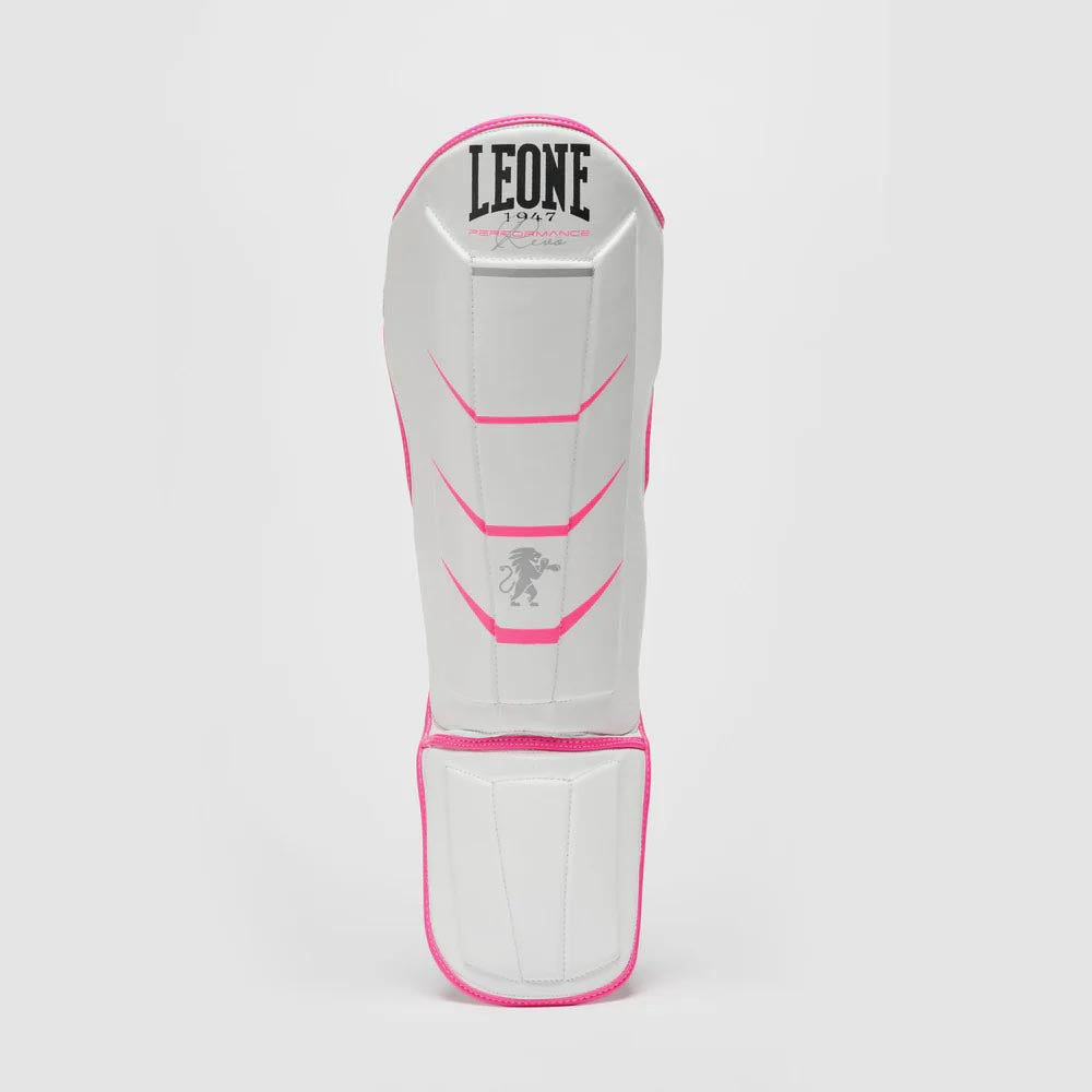 Leone Revo Fluo Shin Guards White/Pink