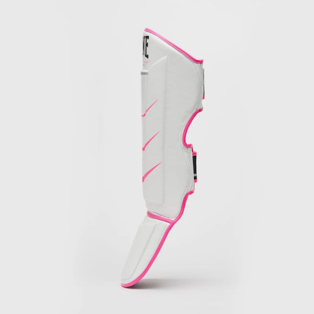 Leone Revo Fluo Shin Guards White/Pink