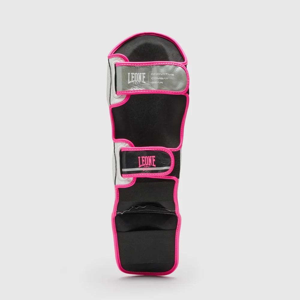 Leone Revo Fluo Shin Guards White/Pink