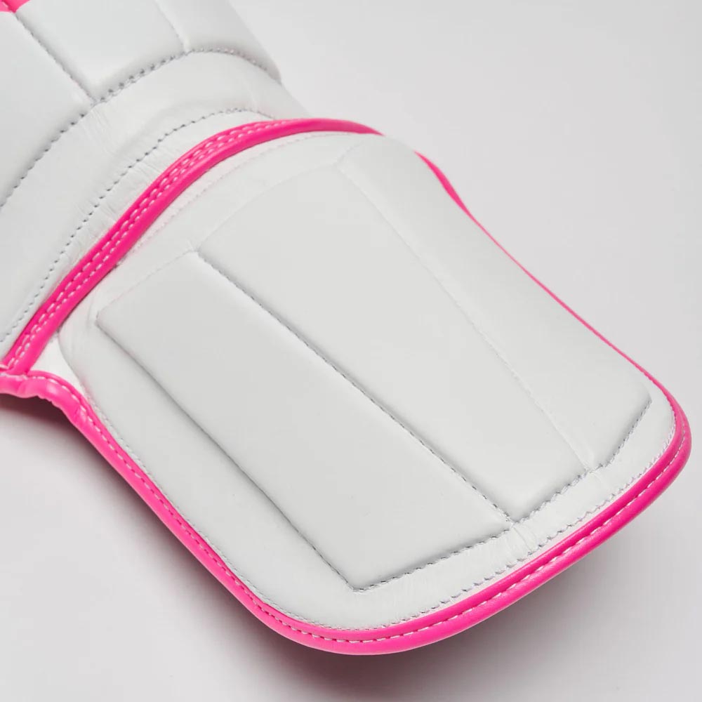 Leone Revo Fluo Shin Guards White/Pink
