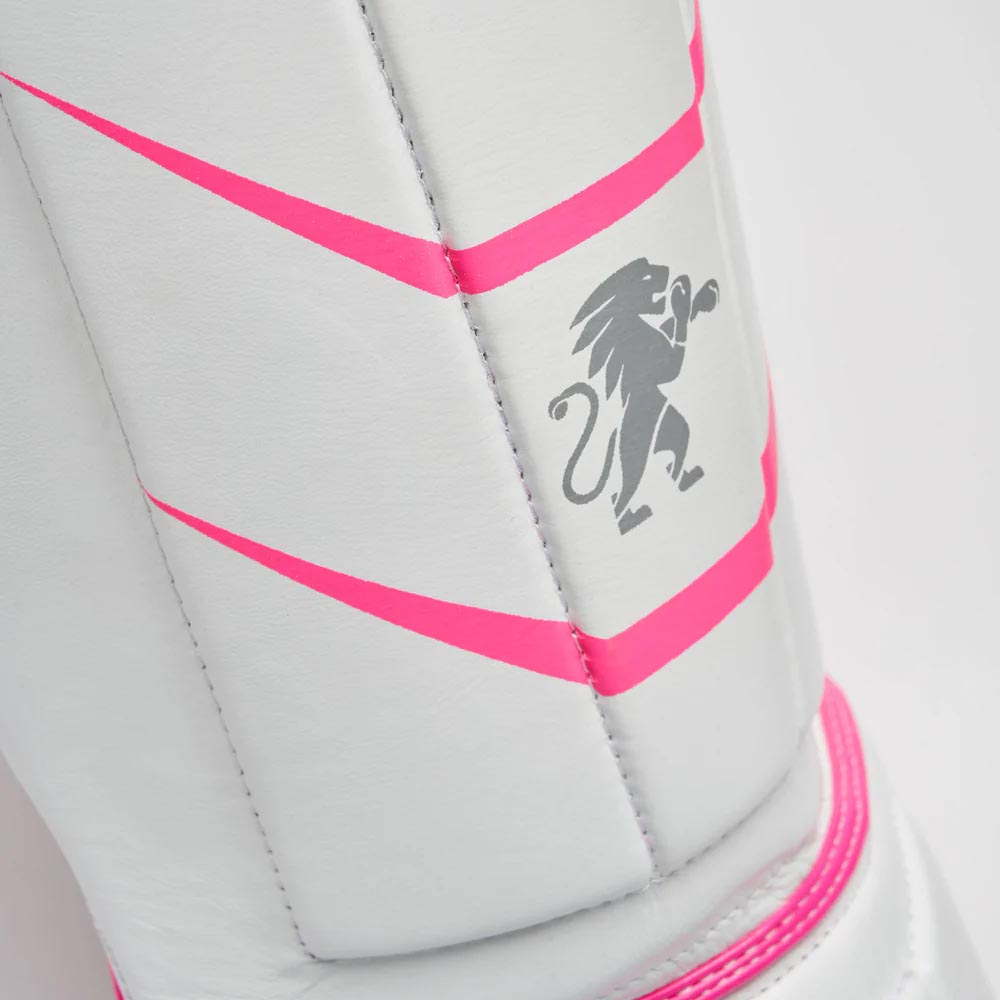 Leone Revo Fluo Shin Guards White/Pink