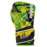 Bravose Limited Edition 16oz Velcro Boxing Gloves 365 Series Green & Black