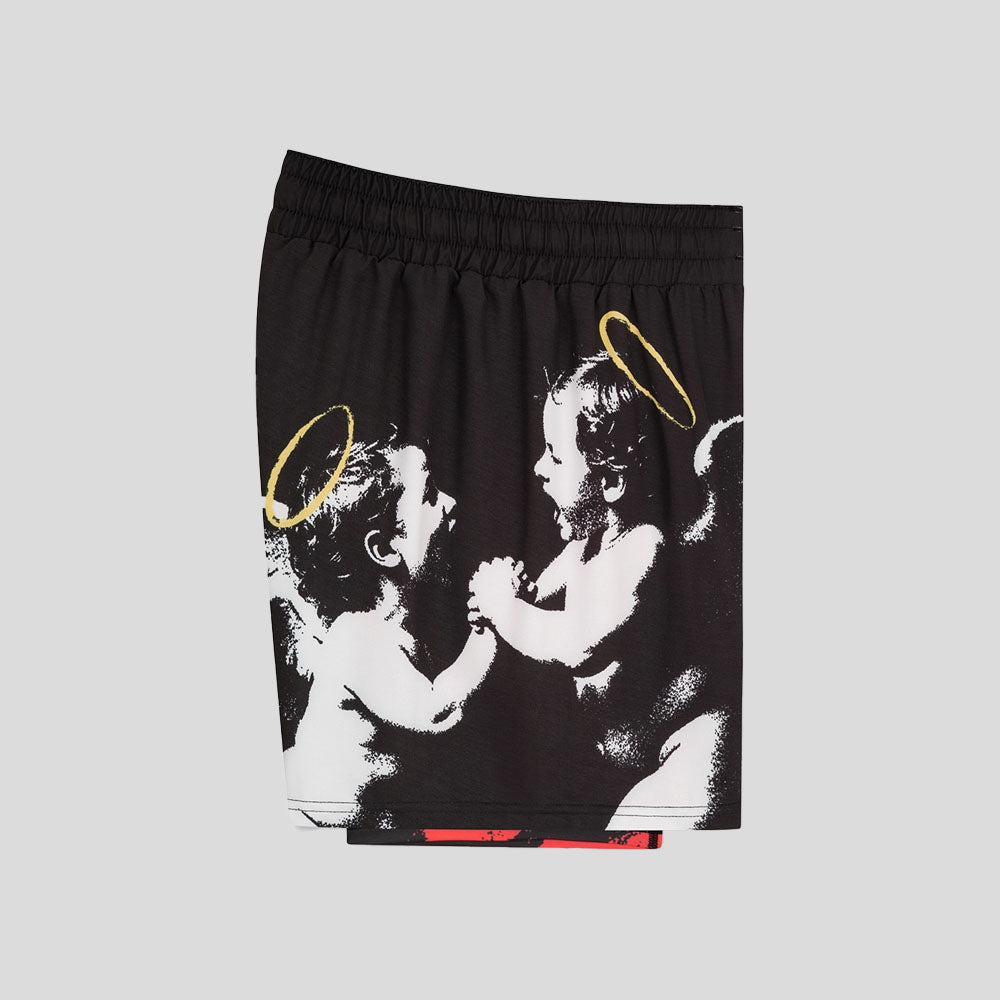 Manto Angels Fight Shorts Black