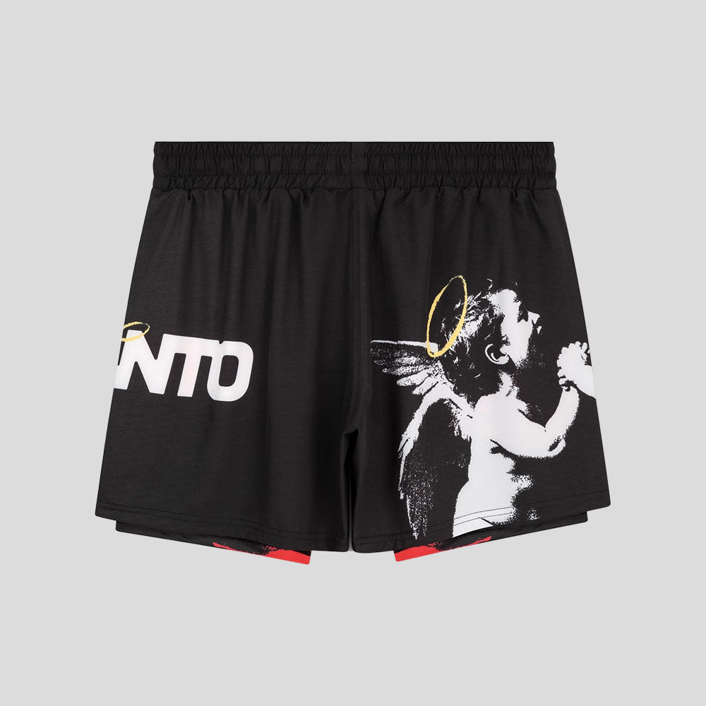 Manto Angels Fight Shorts Black