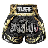 TUFF Sport MS631 Thai King Of Naga Muay Thai Shorts Black - front view