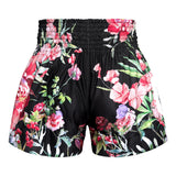TUFF Sport MS655 Wild Thorns Muay Thai Shorts Black - side detail